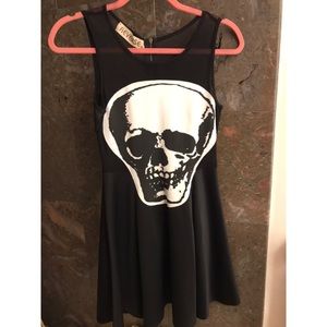 Skull Skater Dress Nasty Gal